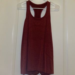 dark red lululemon racerback tank top